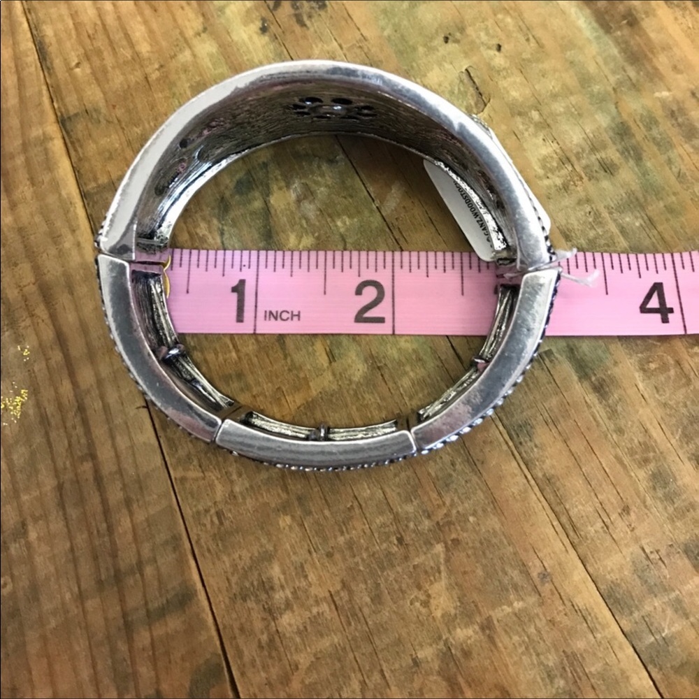Silver Finish Rhinestone Bracelet - Picture 6 of 7